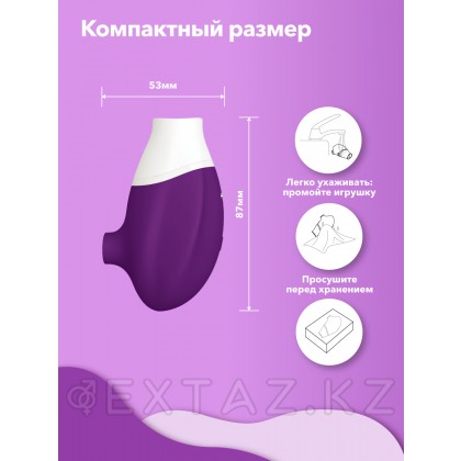 Мистер Факер Jubie - лизалка+сосалка 2в1, 8.7x5.3 см Фиолетовый от sex shop Extaz фото 21