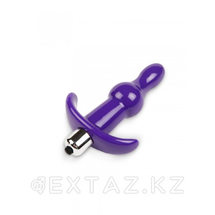 Браззерс - анатомическая анальная пробка с вибрацией, 12х2 см Фиолетовый от sex shop Extaz фото 2