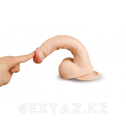 Браззерс - большой фаллоимитатор-реалистик с присоскй, 25х4 см Телесный от sex shop Extaz фото 5