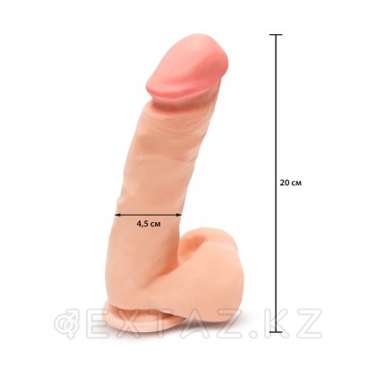Фаллоимитатор на присоске с вибрацией - Пикантные Штучки, 21.5 см Телесный от sex shop Extaz фото 4