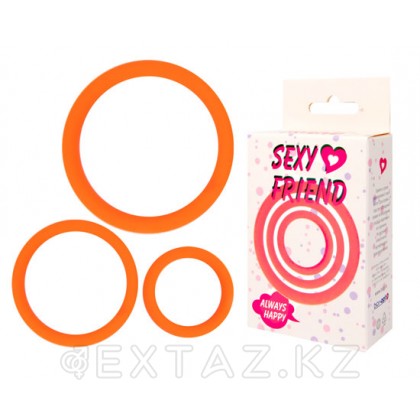 Кольца эрекционные Sexy Friend, 5 см Оранжевый от sex shop Extaz фото 2