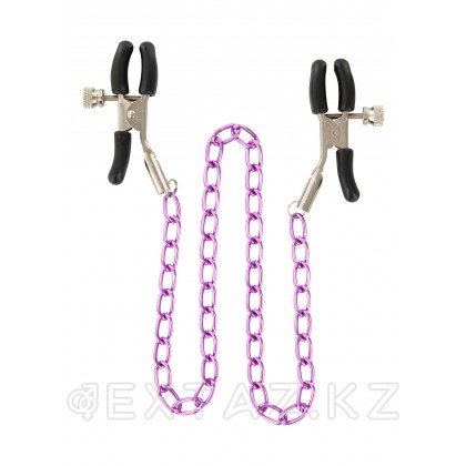 Зажимы для сосков Nipple Chain Metal Фиолетовый от sex shop Extaz
