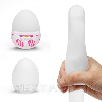 Tenga Wonder Curl - Мастурбатор-яйцо из новой коллекции, 6.1х4.9 см Белый от sex shop Extaz фото 2
