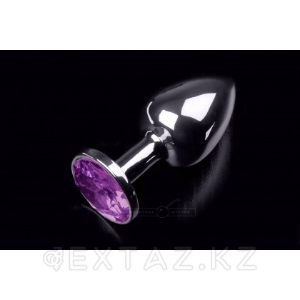 Маленькая анальная пробка с кристаллом, серебристая, 7,5 см Розовый от sex shop Extaz фото 7