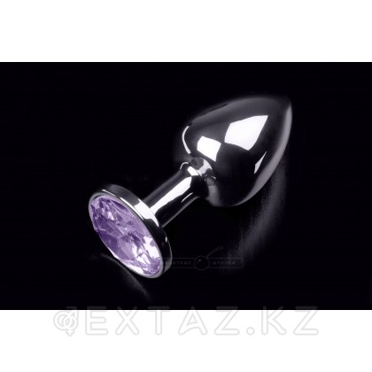 Маленькая анальная пробка с кристаллом, серебристая, 7,5 см Бриллиант от sex shop Extaz фото 12