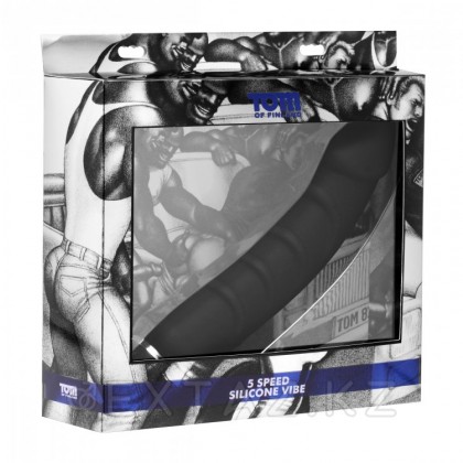 Ребристый анальный вибратор, 24 см - Tom of Finland Черный от sex shop Extaz фото 3
