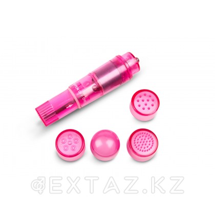 Браззерс- мини-вибратор с насадками, 10х2.5 см. Розовый от sex shop Extaz фото 3
