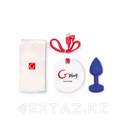 Маленькая дизайнерская анальная пробка с вибрацией Gvibe Gplug 8 см (ex. Fun Toys) Ярко-синий от sex shop Extaz фото 11