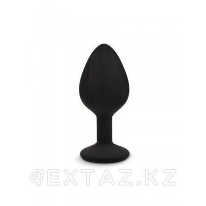 Браззерс - силиконовая анальная пробка с кристаллом, 8х3 см Черный от sex shop Extaz фото 2