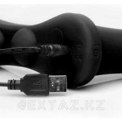 Strap U Double Take 10X Double Penetration Vibrating Strap-On Harness - двухсторонний страпон с вибрацией, 14х4.3 см (чёрный) от sex shop Extaz фото 4