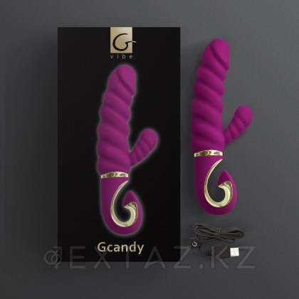 Gvibe Gcandy - Невероятный витой вибратор с клиторальным стимулятором, 22х3.5 см от sex shop Extaz фото 4