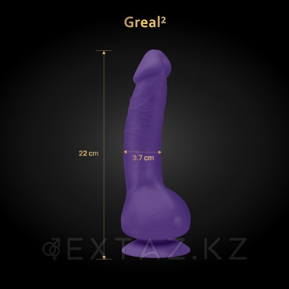 Gvibe Greal - Супер реалистичный вибратор из Bioskin, 22х3.7 см (фиолетовый) от sex shop Extaz фото 4