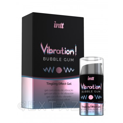Жидкий интимный гель с эффектом вибрации Bubble Gum, 15 мл от sex shop Extaz
