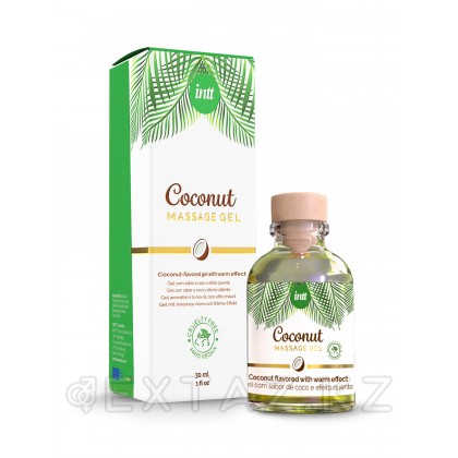 Intt Coconut Massage Gel - Массажный гель с согревающим эффектом и вкусом кокоса, 30 мл от sex shop Extaz фото 12