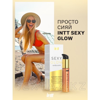 Intt Sexy Glow - хайлайтер для тела с ароматом ванили и золотистыми микрогранулами, 60 мл от sex shop Extaz фото 4