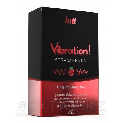 Strawberry - Жидкий интимный гель с эффектом вибрации, 15 мл от sex shop Extaz фото 3
