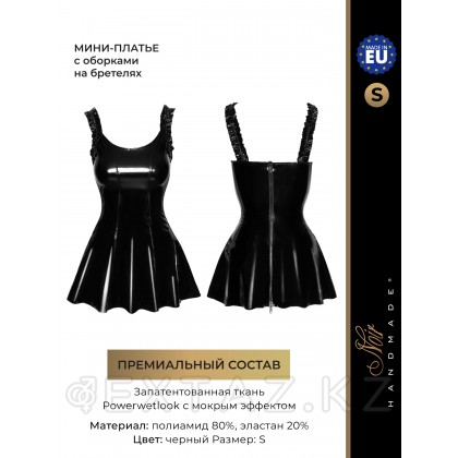 Noir Handmade Short PVC dress - кокетливое эротическое платье из винила, L (чёрный) от sex shop Extaz фото 5