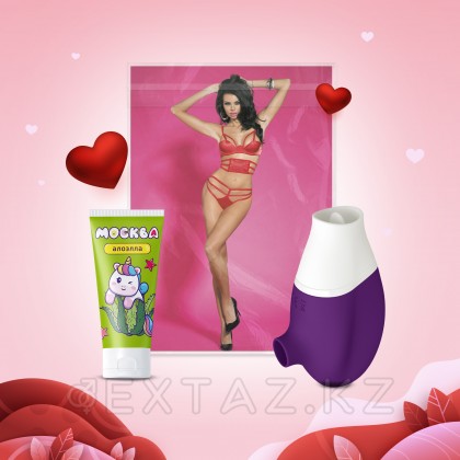 Подарочный набор для Неё №2 - вакуумный стимулятор с язычком, комплект сексуального белья и увлажняющий лубрикант от sex shop Extaz фото 2