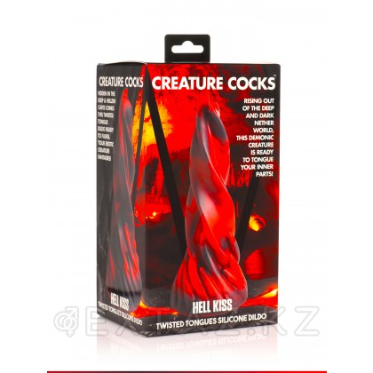 Creature Cocks Hell Kiss Twisted Tongues - фантазийный фаллоимитатор, 18.8х5.6 см от sex shop Extaz фото 8