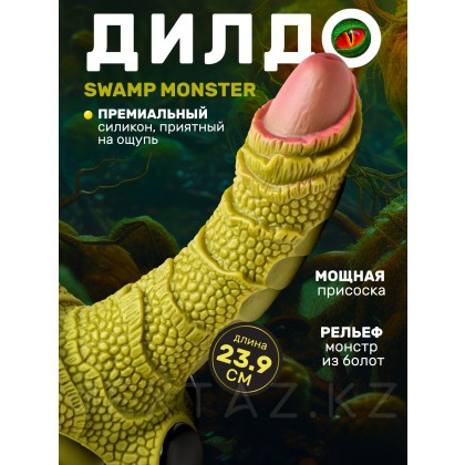 Creature Cocks Swamp Monster Green Scaly Silicone Dildo - фантазийный фаллоимитатор, 23.9х5 см от sex shop Extaz фото 2