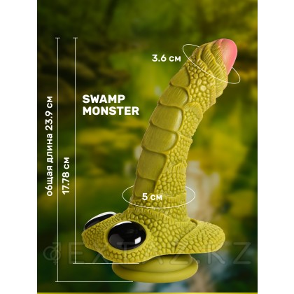 Creature Cocks Swamp Monster Green Scaly Silicone Dildo - фантазийный фаллоимитатор, 23.9х5 см от sex shop Extaz фото 4