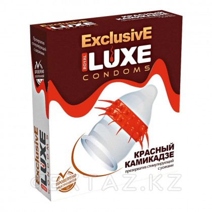 Тонкие презервативы с усиками Красный Камикадзе - Luxe, 1 шт. от sex shop Extaz