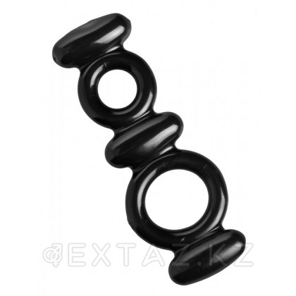 Эрекционное кольцо Dual Stretch - Trinity Vibes Черный от sex shop Extaz