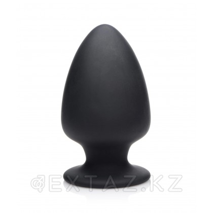 Squeeze-It Silicone Anal Plug Large - большая мягкая анальная пробка, L 13.2х7.6 см (чёрный) от sex shop Extaz