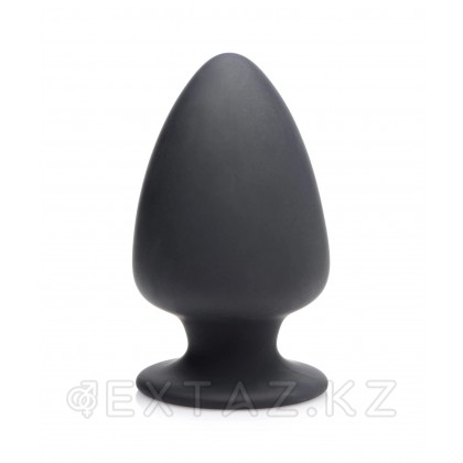 Squeeze-It Silicone Anal Plug Medium - мягкая гибкая анальная пробка, M 11х6.4 см (чёрный) от sex shop Extaz