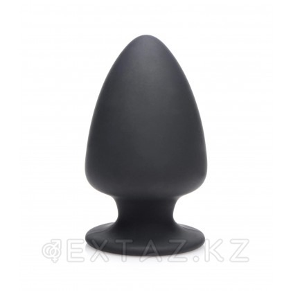 Squeeze-It Silicone Anal Plug Small - мягкая гибкая анальная пробка, S 9х5.1 см (чёрный) от sex shop Extaz