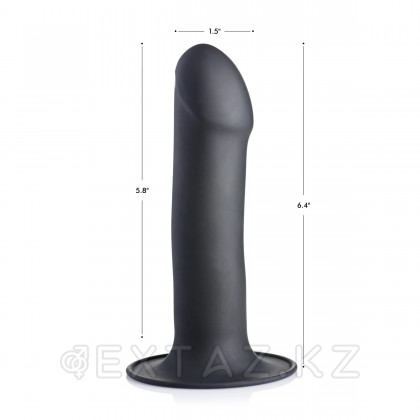 Squeeze-It Phallic Dildo - гибкий силиконовый фаллоимитатор, 17.2х3.8 см (чёрный) от sex shop Extaz фото 7