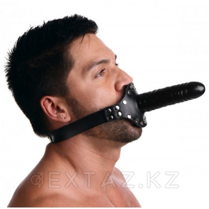 Кляп со страпоном Ride Me Mouth, 12 см - Strict Leather Черный от sex shop Extaz фото 4