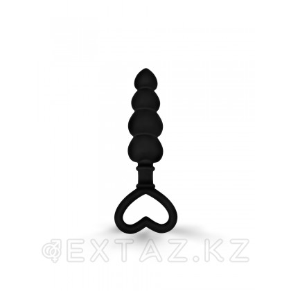 Браззерс - рельефная анальная пробка, 15х3.5 см (черная) Черный от sex shop Extaz