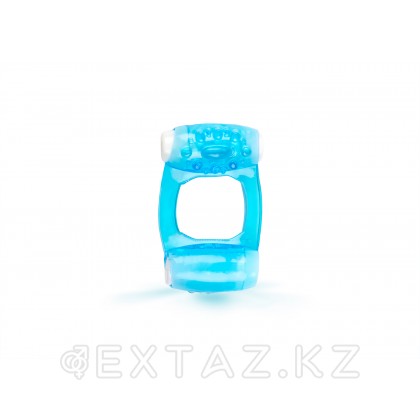 Браззерс - эрекционное кольцо c двумя вибропулями, 6.5х2.5 см. Голубой от sex shop Extaz