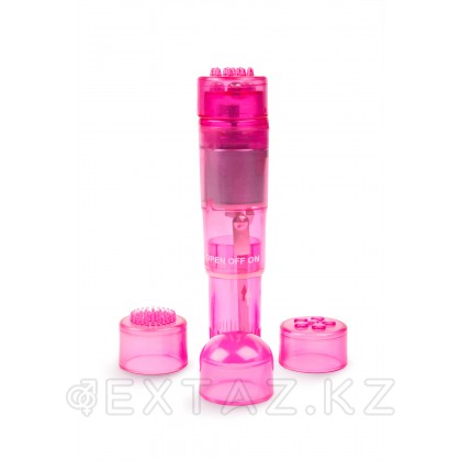 Браззерс- мини-вибратор с насадками, 10х2.5 см. Розовый от sex shop Extaz