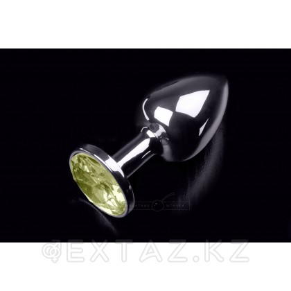 Маленькая анальная пробка с кристаллом, серебристая, 7,5 см Бриллиант от sex shop Extaz фото 4