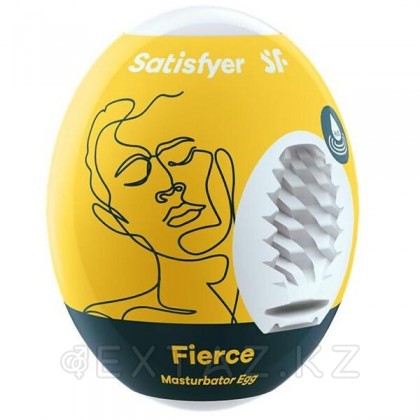 Satisfyer Egg Single Fierce - инновационный влажный мастурбатор-яйцо, 7х5.5 см Белый от sex shop Extaz