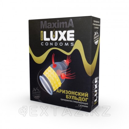 Luxe Maxima №1 Аризонский Бульдог - презервативы с усиками, 18 см от sex shop Extaz
