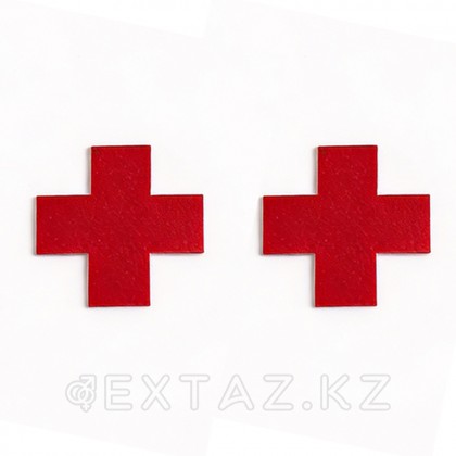 Пэстисы красные лаковые кресты (Hide&Stick) (One Size) от sex shop Extaz