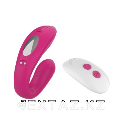 Вибратор с двойной стимуляцией для пар и пультом ДУ от sex shop Extaz фото 3