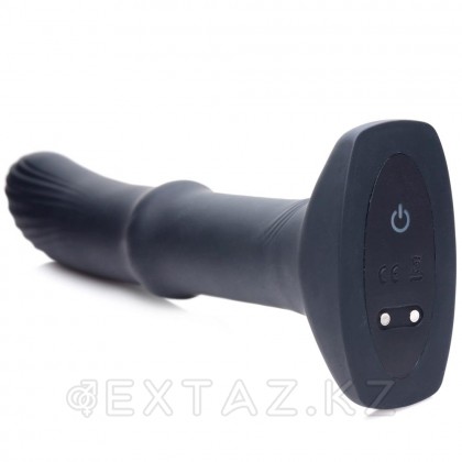 Thunderplugs Slider Sliding Shaft Anal Plug - анальный вибромассажер с движущимся кольцом, 19.8х3.8 см (чёрный) от sex shop Extaz фото 4