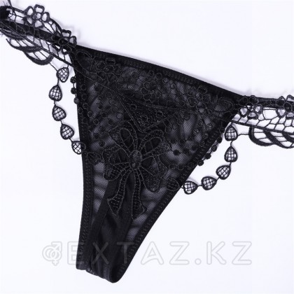 Сексуальные ажурные стринги, чёрные от sex shop Extaz фото 3