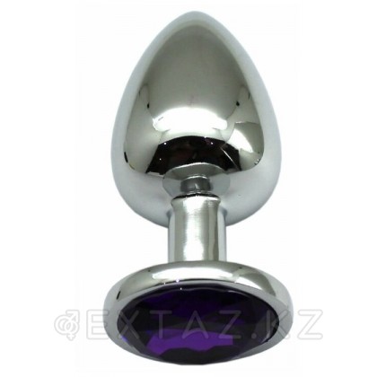 Серебряная пробка с кристаллом (фиолетовый) от sex shop Extaz фото 2
