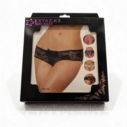 Трусики кружевные с завязками, белые, M-L от sex shop Extaz фото 2