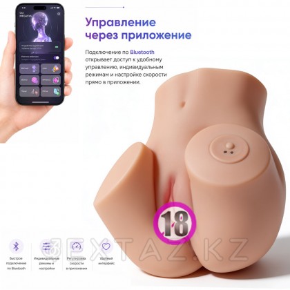 Реалистичный двойной мастурбатор с подключением к приложению Inmay  от sex shop Extaz фото 3