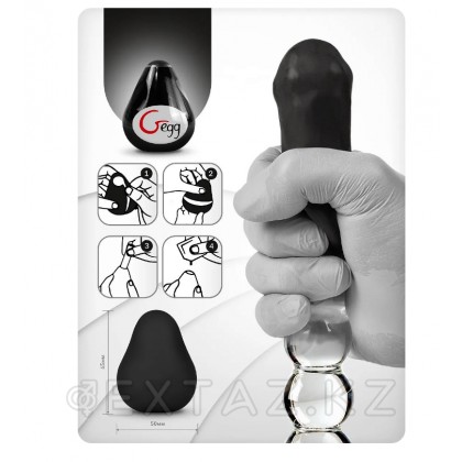 Gvibe Gegg Black - мастурбатор яйцо, 6.5х5 см (черный) от sex shop Extaz фото 3