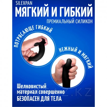 Гибкий силиконовый фаллоимитатор Squeeze-It Phallic (17,2×3,8 см) чёрный от sex shop Extaz фото 9