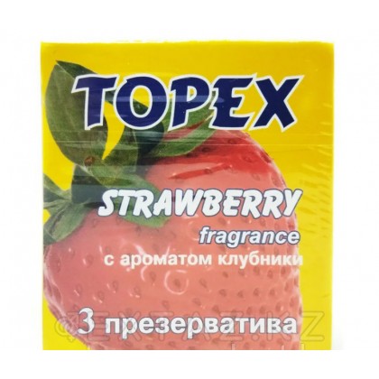 Презервативы Topex, клубника, 3 шт от sex shop Extaz