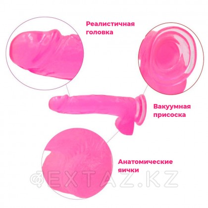 Фаллоимитатор Lovetoy Crystal Dildo Large (20×4,1 см) розовый от sex shop Extaz фото 2