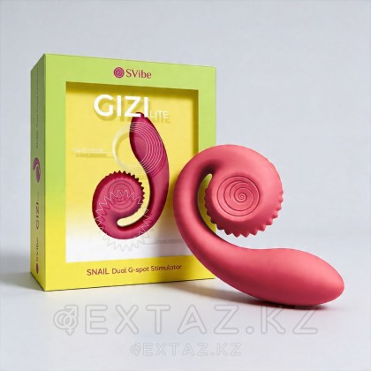 Двойной стимулятор точки G SVibe Snail GIZI Lite dragonfruit, розовый от sex shop Extaz фото 2